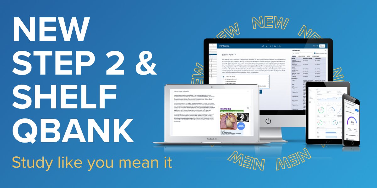 Introducing the new combined USMLE Step 2 Shelf Qbank from Blueprint Test Prep.